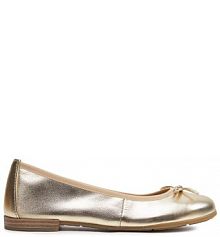 Baleriny Marco Tozzi złote damskie 