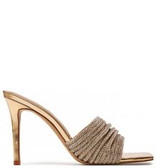 Klapki na szpilce Aldo złote 