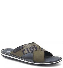 Klapki Rieker khaki męskie 