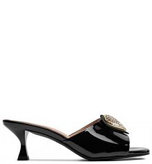 Klapki na szpilce LOVE MOSCHINO czarne 