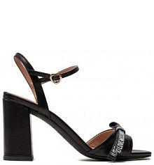 Sandały na słupku LOVE MOSCHINO czarne 