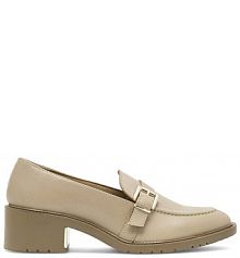 Półbuty na obcasie Lasocki beżowe damskie 