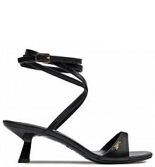 Sandały na słupku Patrizia Pepe czarne 