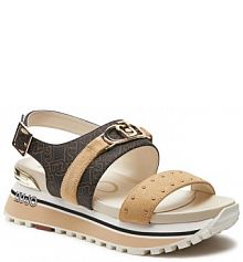 Sandały na koturnie Liu Jo beżowe 