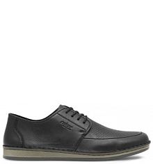 Półbuty sznurowane Rieker czarne męskie 