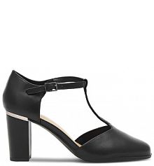 Sandały na słupku Lasocki czarne 