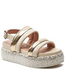 Sandały na koturnie Liu Jo écru 