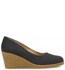 Półbuty na koturnie Clara Barson granatowe 