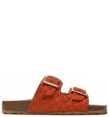 Klapki Marco Tozzi pomarańczowe damskie 