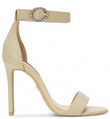 Sandały na szpilce Nine West beżowe 
