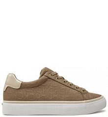 Sneakersy Calvin Klein brązowe damskie 