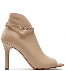 Sandały na szpilce R.Polański beżowe 