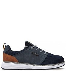 Półbuty sznurowane Bugatti granatowe męskie 