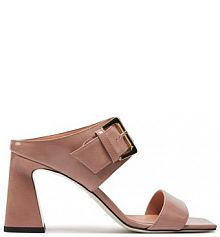 Klapki na słupku Pollini różowe 