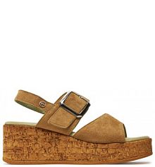 Sandały na koturnie Tamaris beżowe 