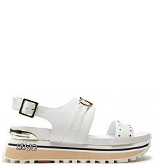 Sandały na koturnie Liu Jo białe 