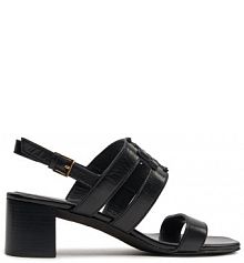 Sandały na słupku Tory Burch czarne 