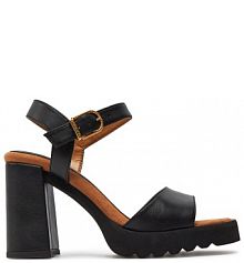 Sandały na słupku Unisa czarne 