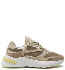 Sneakersy Calvin Klein brązowe damskie 