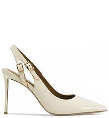 Sandały na szpilce Eva Minge écru 