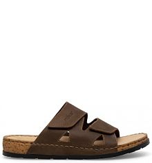 Klapki Rieker brązowe męskie 