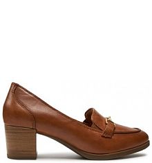 Półbuty na obcasie Tamaris brązowe damskie 