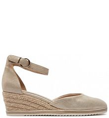 Półbuty na koturnie Tamaris złote 