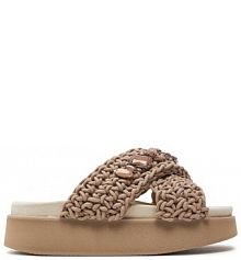 Klapki Inuikii brązowe damskie 