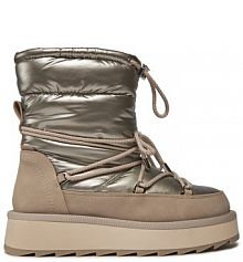 Śniegowce Tamaris złote damskie 