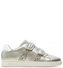 Buty na rzepy Geox srebrne dziecięce 