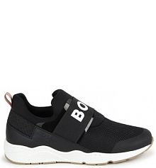 Półbuty wsuwane Boss czarne dziecięce 