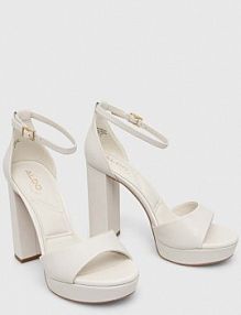 Sandały na słupku ALDO  białe 13711894.ENAEGYN2.0
