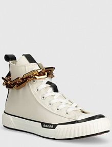 Trampki wysokie Guess  beżowe damskie FLJNLY.ELE12.WHITE