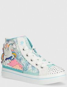 Trampki wysokie Skechers  turkusowe dziecięce 314399L