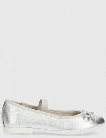 Baleriny Geox  srebrne dziecięce J4555D.00044.24.27