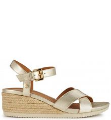 Sandały na obcasie Geox  złote D02HHC.000CF.C2012