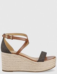 Sandały na koturnie MICHAEL Michael Kors  brązowe 40S2SEMS1B.200