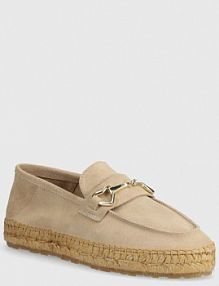 Mokasyny Love Moschino  beżowe damskie JA10592G0IIG0131