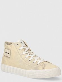 Trampki wysokie Calvin Klein Jeans  beżowe męskie YM0YM00902