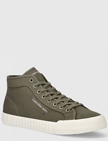 Trampki wysokie Calvin Klein Jeans  zielone męskie YM0YM00978