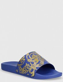 Klapki Versace Jeans Couture  niebieskie męskie 76YA3SQ4.ZS365.PX2