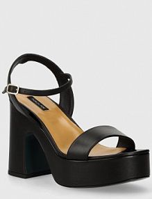 Sandały na słupku PATRIZIA PEPE  czarne 8X0065.L048.K103