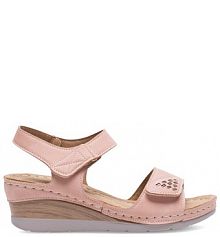 Sandały na koturnie Clara Barson różowe 