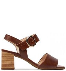 Sandały na słupku Gabor brązowe 