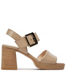 Sandały na słupku Gabor beżowe 