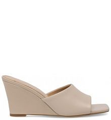 Klapki na koturnie Sergio Bardi beżowe 