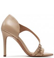 Sandały na szpilce R.Polański beżowe 
