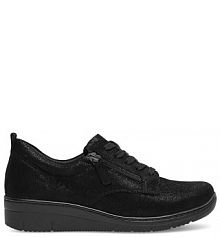 Półbuty sznurowane Go Soft czarne damskie 