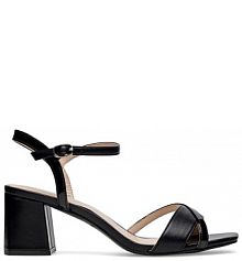 Sandały na słupku Clara Barson czarne 