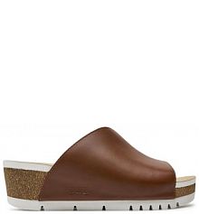 Klapki na koturnie Josef Seibel brązowe 